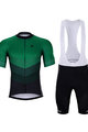 HOLOKOLO Tricoul și pantaloni scurți de ciclism - NEW NEUTRAL - negru/verde