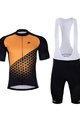 HOLOKOLO Tricoul și pantaloni scurți de ciclism - DUSK - negru/portocaliu