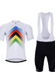HOLOKOLO Tricoul și pantaloni scurți de ciclism - HYPER - curcubeu/negru/alb