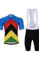 HOLOKOLO Tricoul și pantaloni scurți de ciclism - ULTRA - albastru/curcubeu/negru