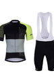 HOLOKOLO Tricoul și pantaloni scurți de ciclism - ENGRAVE - gri/verde/negru