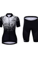 HOLOKOLO Tricoul și pantaloni scurți de ciclism - FROSTED LADY - alb/negru