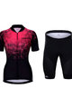 HOLOKOLO Tricoul și pantaloni scurți de ciclism - FROSTED LADY - negru/roz