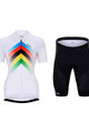HOLOKOLO Tricoul și pantaloni scurți de ciclism - HYPER LADY - alb/multicolor
