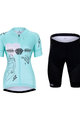 HOLOKOLO Tricoul și pantaloni scurți de ciclism - RAZZLE DAZZLE LADY - multicolor/albastru deschis