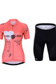 HOLOKOLO Tricoul și pantaloni scurți de ciclism - RAZZLE DAZZLE LADY - roz/multicolor