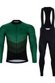 HOLOKOLO Tricou și pantaloni lungi de ciclism - NEW NEUTRAL SUMMER - verde/negru