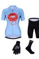 HOLOKOLO Mega set de ciclism - CASSIS LADY - albastru deschis/negru