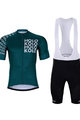 HOLOKOLO Tricoul și pantaloni scurți de ciclism - SHAMROCK - albastru/negru