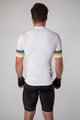 HOLOKOLO Tricoul și pantaloni scurți de ciclism - RAINBOW - alb/negru