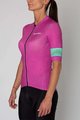 HOLOKOLO Tricou de ciclism cu mânecă scurtă - RAINBOW LADY - roz