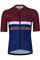HOLOKOLO Tricou de ciclism cu mânecă scurtă - SPORTY - bordo/albastru