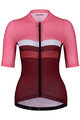 HOLOKOLO Tricoul și pantaloni scurți de ciclism - SPORTY LADY - roz/bordo/negru