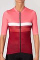 HOLOKOLO Tricou de ciclism cu mânecă scurtă - SPORTY LADY - roz/bordo