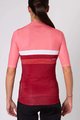 HOLOKOLO Tricou de ciclism cu mânecă scurtă - SPORTY LADY - roz/bordo