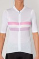 HOLOKOLO Tricou de ciclism cu mânecă scurtă - SPORTY LADY - alb/roz