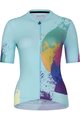 HOLOKOLO Tricou de ciclism cu mânecă scurtă - SURPRISED ELITE LADY - mov/galben/roz/verde/albastru deschis