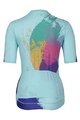 HOLOKOLO Tricou de ciclism cu mânecă scurtă - SURPRISED ELITE LADY - mov/galben/roz/verde/albastru deschis