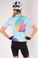 HOLOKOLO Tricou de ciclism cu mânecă scurtă - SURPRISED ELITE LADY - mov/galben/roz/verde/albastru deschis