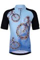 HOLOKOLO Tricou de ciclism cu mânecă scurtă - BIKERS KIDS - negru/albastru