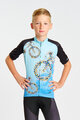 HOLOKOLO Tricou de ciclism cu mânecă scurtă - BIKERS KIDS - albastru/negru
