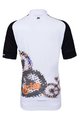 HOLOKOLO Tricou de ciclism cu mânecă scurtă - RIDERS KIDS - alb/negru