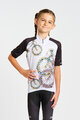 HOLOKOLO Tricou de ciclism cu mânecă scurtă - RIDERS KIDS - negru/alb
