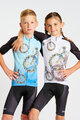 HOLOKOLO Tricou de ciclism cu mânecă scurtă - RIDERS KIDS - negru/alb