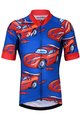 HOLOKOLO Tricou de ciclism cu mânecă scurtă - CARS KIDS - roșu/albastru