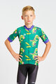 HOLOKOLO Tricou de ciclism cu mânecă scurtă - DINOSAURS KIDS - verde