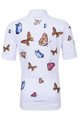 HOLOKOLO Tricou de ciclism cu mânecă scurtă - BUTTERFLIES KIDS - multicolor/alb