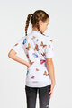 HOLOKOLO Tricou de ciclism cu mânecă scurtă - BUTTERFLIES KIDS - alb/multicolor