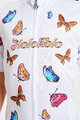 HOLOKOLO Tricou de ciclism cu mânecă scurtă - BUTTERFLIES KIDS - alb/multicolor