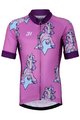 HOLOKOLO Tricou de ciclism cu mânecă scurtă - UNICORNS KIDS - roz/multicolor