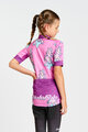 HOLOKOLO Tricou de ciclism cu mânecă scurtă - UNICORNS KIDS - roz/multicolor