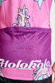 HOLOKOLO Tricou de ciclism cu mânecă scurtă - UNICORNS KIDS - roz/multicolor