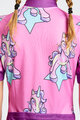 HOLOKOLO Tricou de ciclism cu mânecă scurtă - UNICORNS KIDS - roz/multicolor