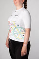 HOLOKOLO Tricou de ciclism cu mânecă scurtă - MAAPPI ELITE LADY - multicolor/alb