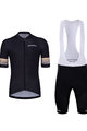 HOLOKOLO Tricoul și pantaloni scurți de ciclism - RAINBOW - negru