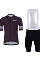 HOLOKOLO Tricoul și pantaloni scurți de ciclism - RAINBOW - maro/negru