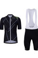 HOLOKOLO Tricoul și pantaloni scurți de ciclism - SPARKLE - negru