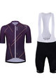 HOLOKOLO Tricoul și pantaloni scurți de ciclism - SPARKLE - mov/negru
