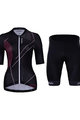 HOLOKOLO Tricoul și pantaloni scurți de ciclism - SPARKLE LADY - negru