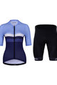 HOLOKOLO Tricoul și pantaloni scurți de ciclism - SPORTY LADY - albastru deschis/albastru/negru