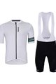 HOLOKOLO Tricoul și pantaloni scurți de ciclism - HONEST ELITE - alb/negru