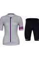 HOLOKOLO Tricoul și pantaloni scurți de ciclism - KIND ELITE LADY - gri/negru