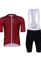 HOLOKOLO Tricoul și pantaloni scurți de ciclism - HAPPY ELITE - roșu/negru