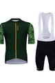 HOLOKOLO Tricoul și pantaloni scurți de ciclism - CONSCIOUS ELITE - verde/negru