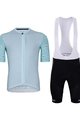 HOLOKOLO Tricoul și pantaloni scurți de ciclism - DELICATE ELITE - albastru deschis/negru