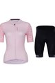 HOLOKOLO Tricoul și pantaloni scurți de ciclism - TENDER ELITE LADY - roz/negru